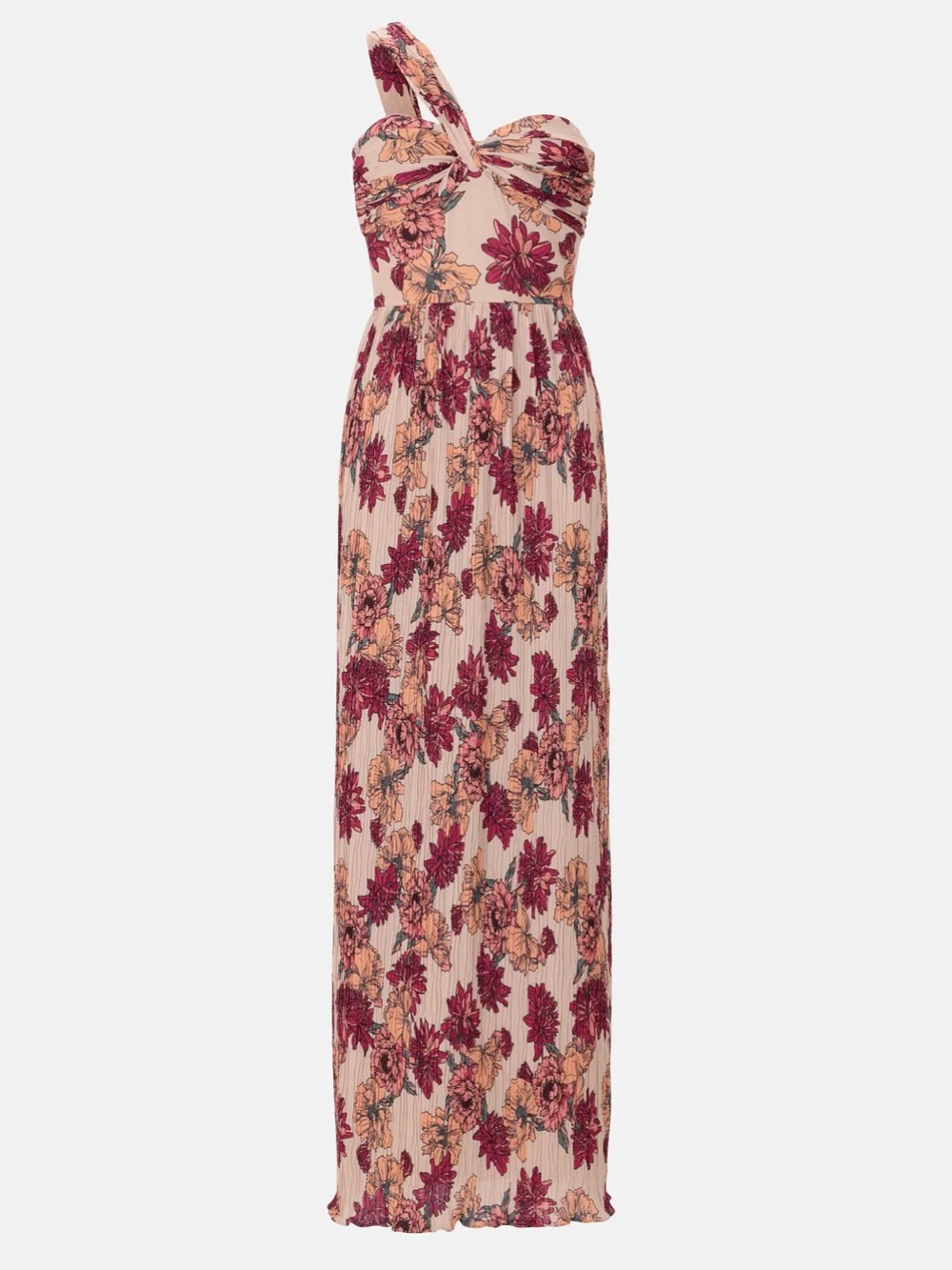 Dress The Population Idalia Floral One-Shoulder Maxi Dress Fall Wedding Guest